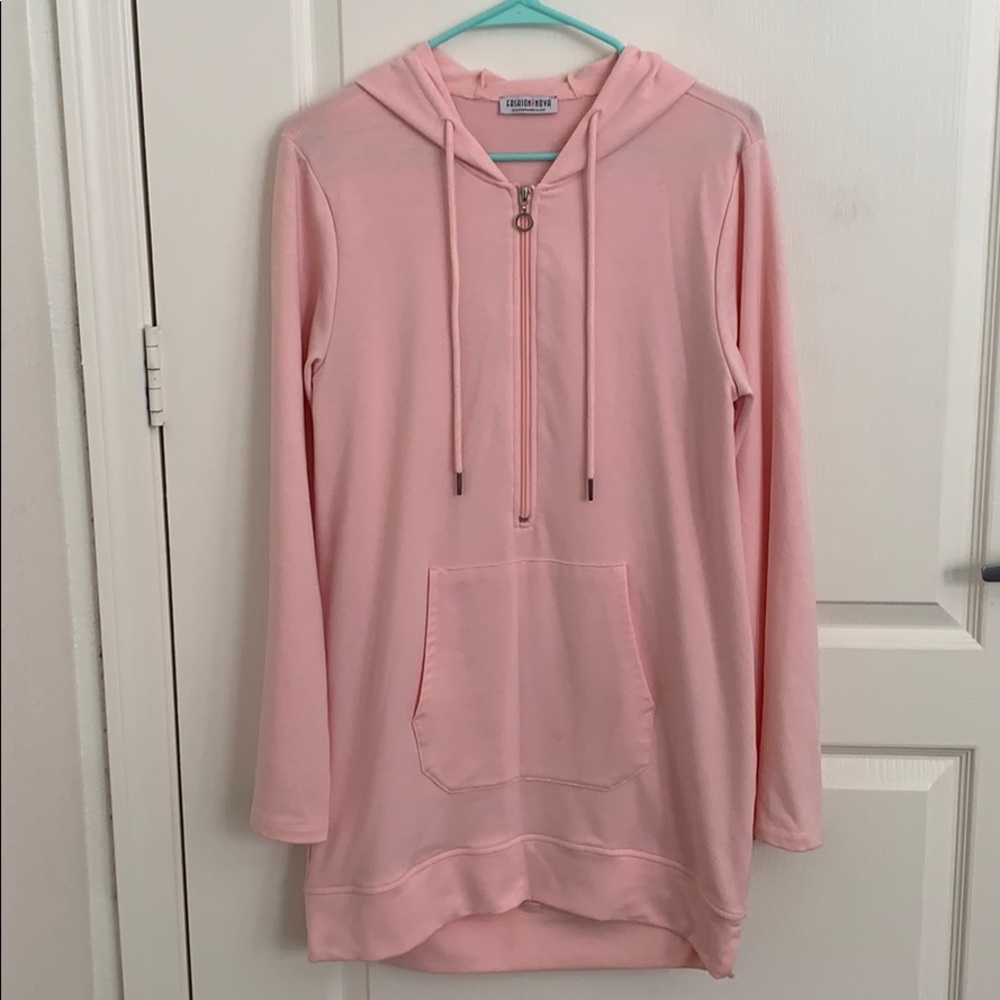 Fashion Nova Baby Pink Sweatshirt Dress 🌸